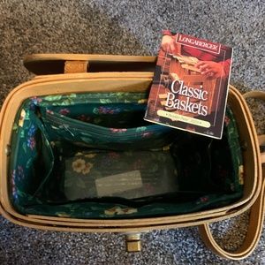 Longaberger Woven Shoulder Purse, Liner and Protector